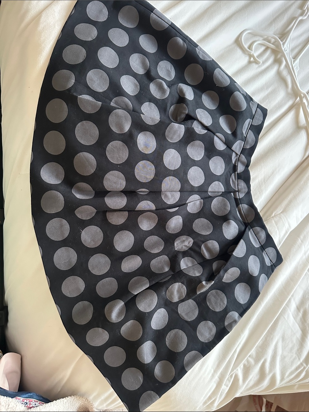 GAP Black Skirt with Gray Polka Dots